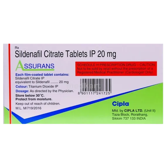 assurans 20mg tablet 15's